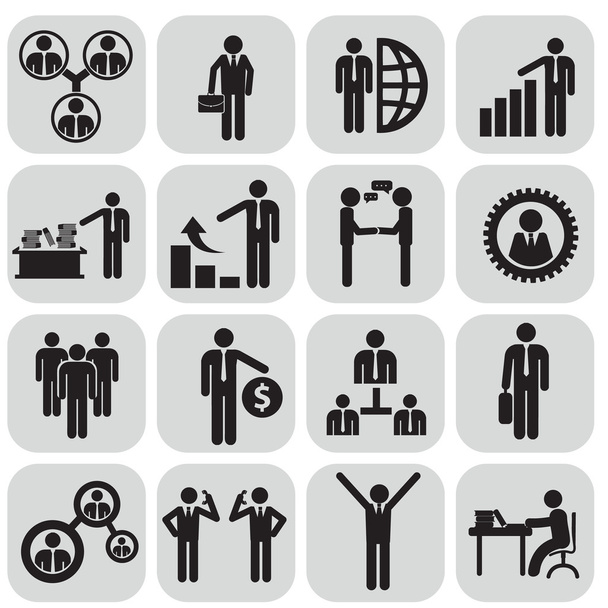 Human resources icons set. - Vector, Image