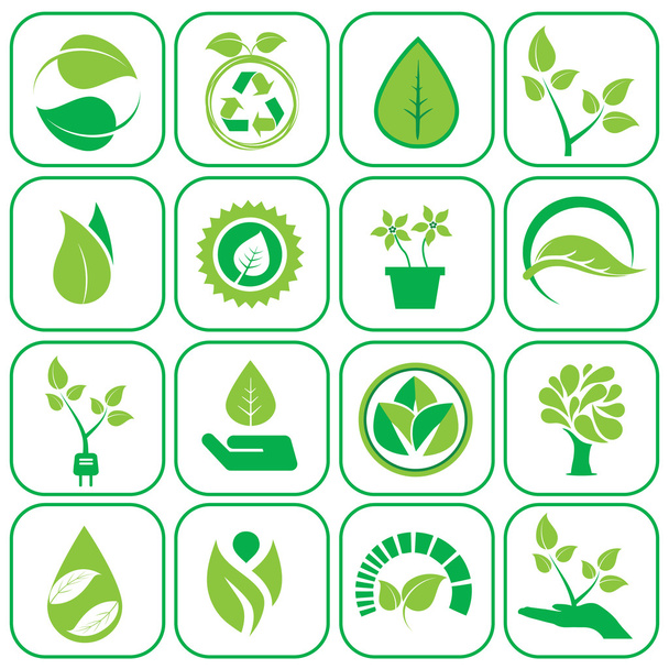 set icone di ecologia - Vettoriali, immagini