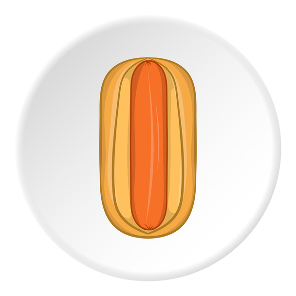 Hot dog icon, cartoon style - Вектор, зображення