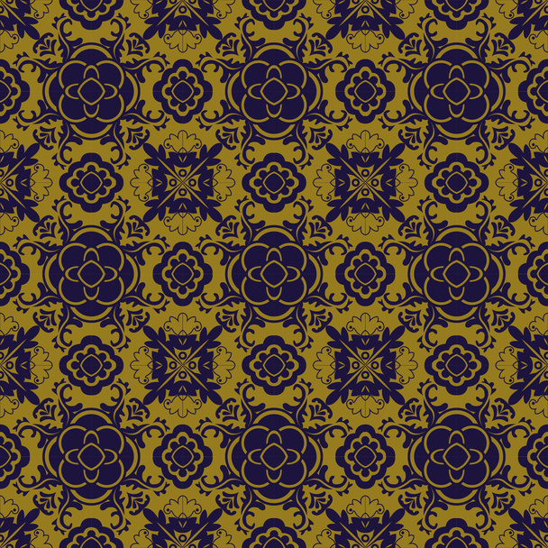 Elegant antique background image of round flower kaleidoscope pattern. - Vector, Image