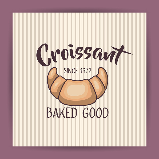 Croissant, pékség, élelmiszer design - Vektor, kép