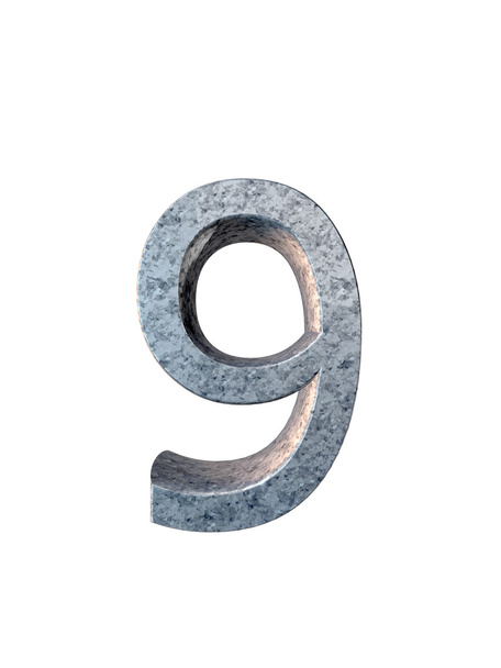 Metal alphabet. 3D rendering - Foto, Imagen