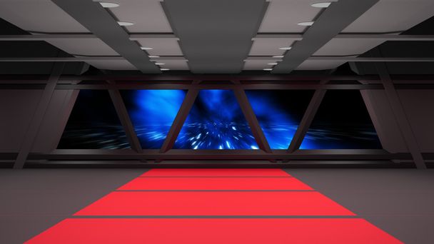 Дизайн интерьера научно-фантастического коридора
 - Фото, изображение