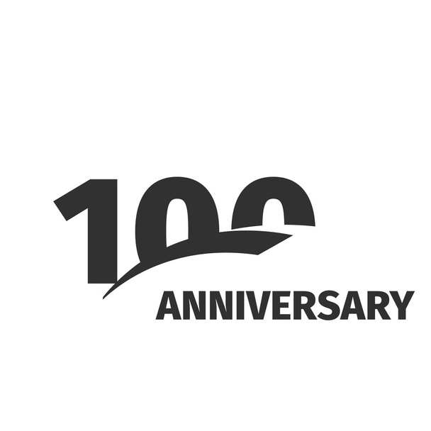 Geïsoleerde abstracte zwarte 100ste verjaardag logo op witte achtergrond. 100 nummer logo. 100 jaar Jubileumviering icoon. Een honderdste verjaardag embleem. Vector verjaardag illustratie. - Vector, afbeelding