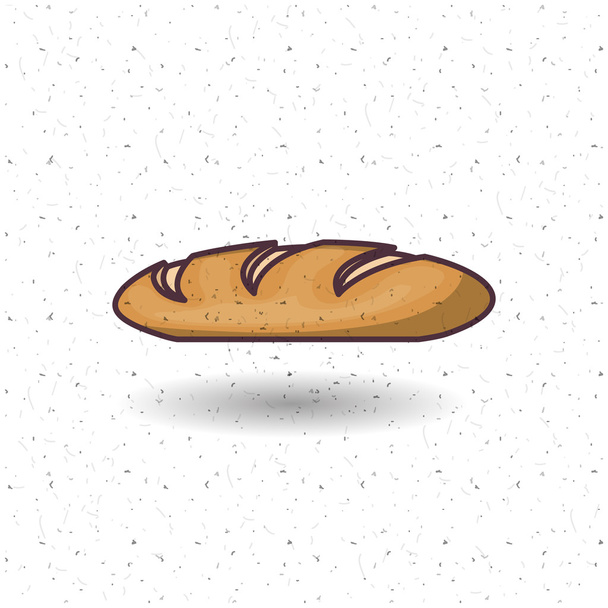 Brot der Bäckerei Lebensmitteldesign - Vektor, Bild
