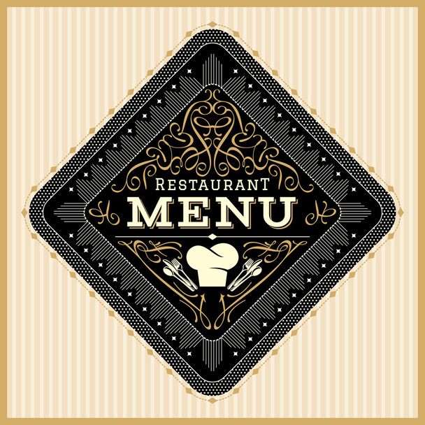 Restaurant menu card design - Vektor, kép