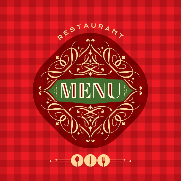 レストラン メニュー カードのデザイン - ベクター画像