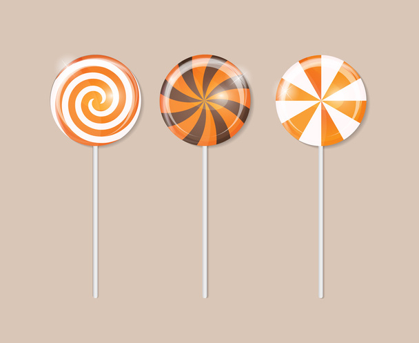 Realistic Sweet Lollipop Candy Background. Vector Illustration - Vector, Image