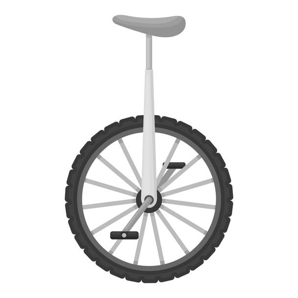Monocycle icon in monochrome style isolated on white background. Circus symbol stock vector illustration. - Вектор, зображення