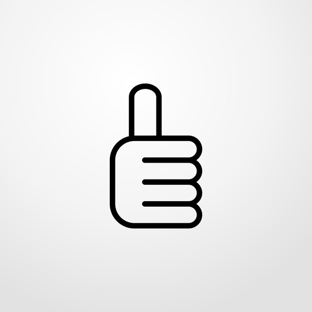 thumb up icon. flat design - Vector, Imagen