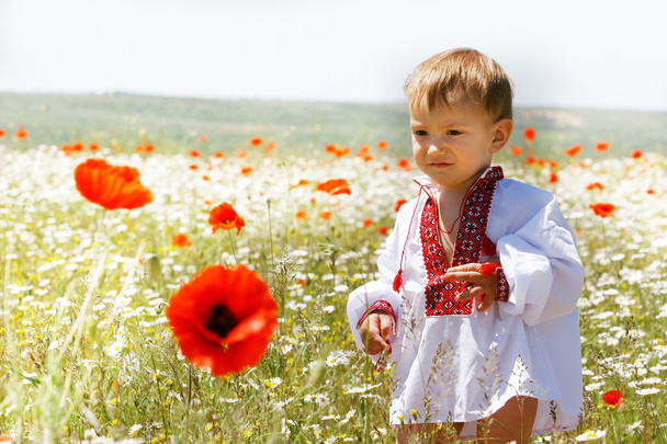 Giovane ragazzo in abiti tradizionali su sfondo naturale
 - Foto, immagini