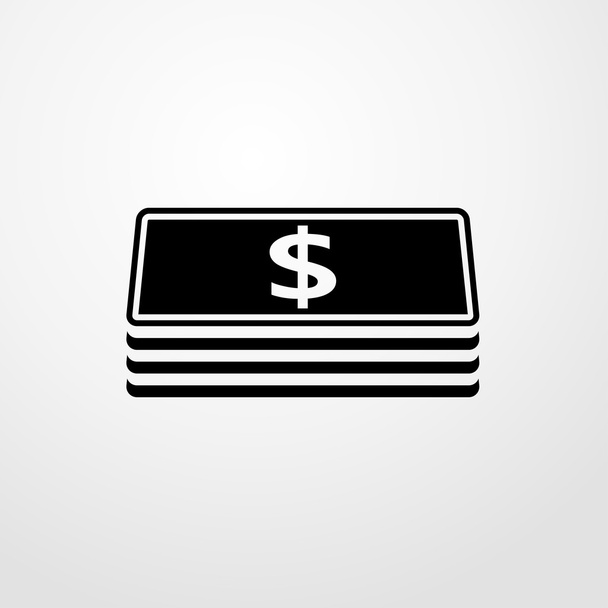 dollar bills icon. flat design - Vector, imagen