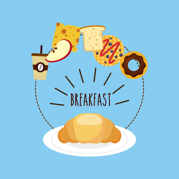 delicioso y nutritivo icono del desayuno
 - Vector, Imagen