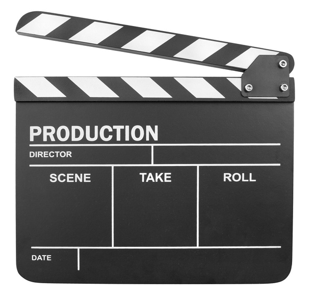 Clapper board on white background - Photo, Image