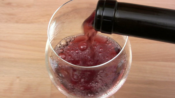 Having a Glass of Red Wine - Filmmaterial, Video