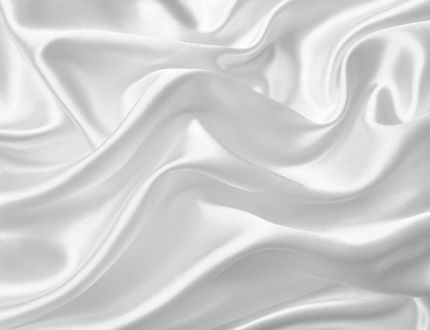 Smooth elegant white silk or satin texture as wedding background - Foto, Bild