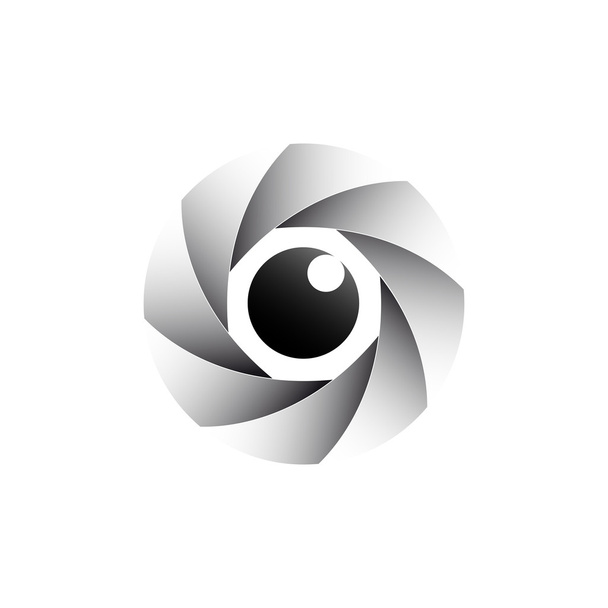 Vector icon diaphragm and eye - Vektor, obrázek