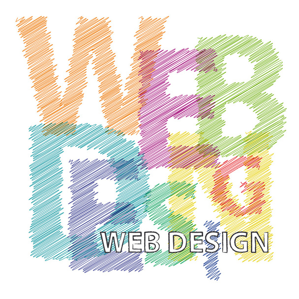 Vektor-Webdesign. gebrochener Text - Vektor, Bild