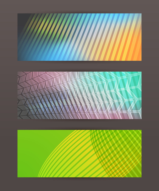 水平バナー見出しの抽象的な輝き線を設定する15 - ベクター画像