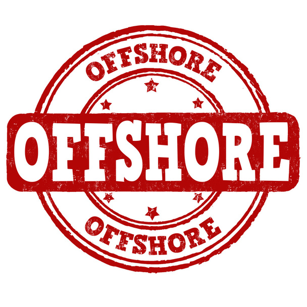 Offshore işareti veya damga - Vektör, Görsel