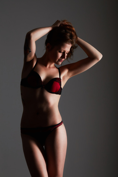 sexual female body in black lingerie - Φωτογραφία, εικόνα