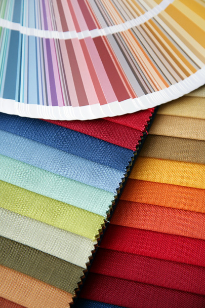 Fabric and opened color card - Foto, Bild