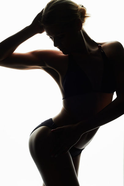 silhouette féminine en bikini
 - Photo, image