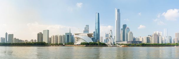 Uitzicht op de moderne stadsgezicht stad Guangzhou, China - Foto, afbeelding