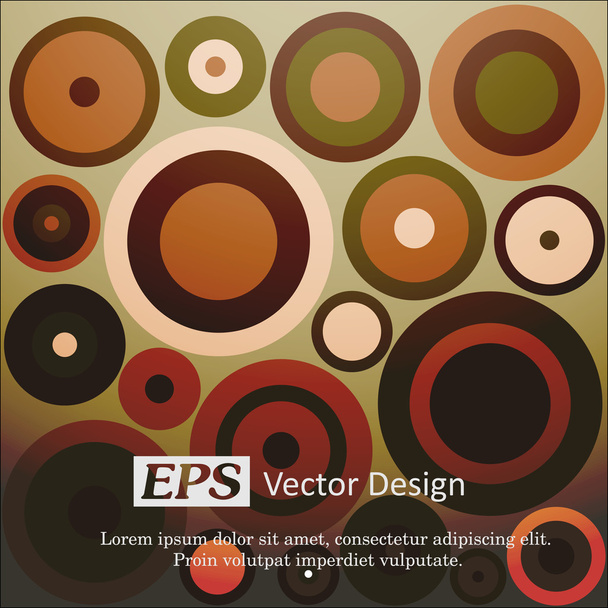 Retro Circles Background - Vector, Image