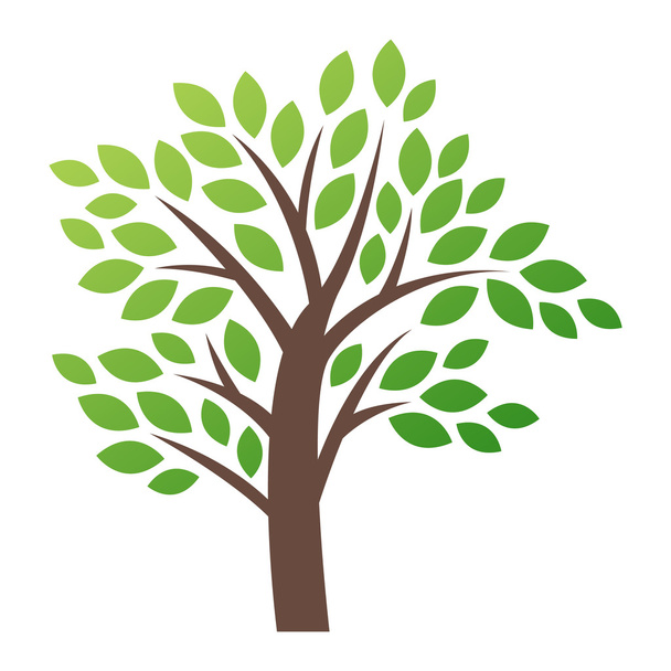 Ikona logo stylizowane wektor drzewa - Wektor, obraz