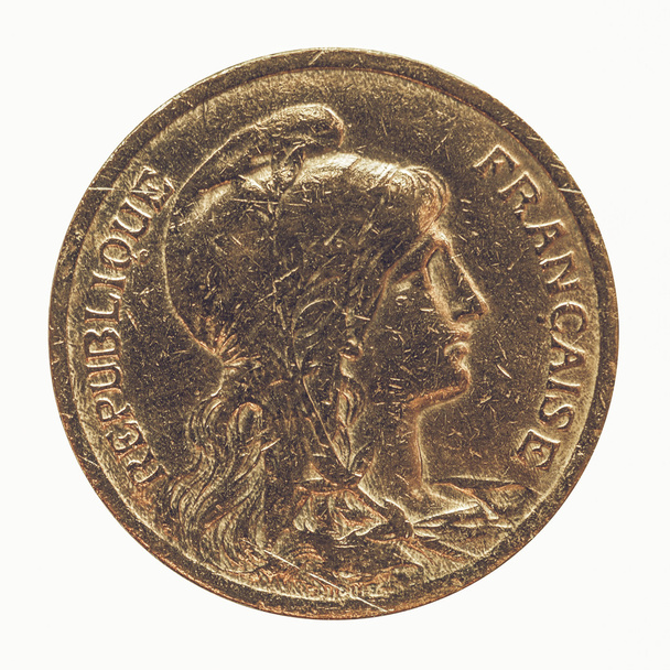 alte französische Münze - Foto, Bild