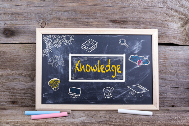 Knowledge on blackboard. School Education Academics Study Concep - Foto, imagen