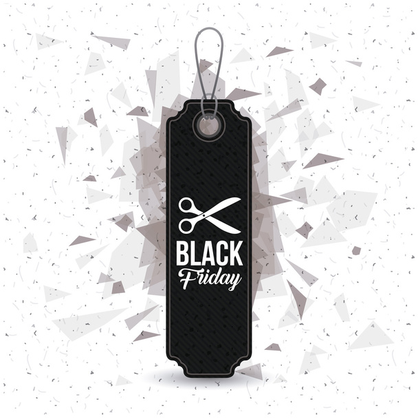 Изолированная висячая метка черной пятницы
 - Вектор,изображение