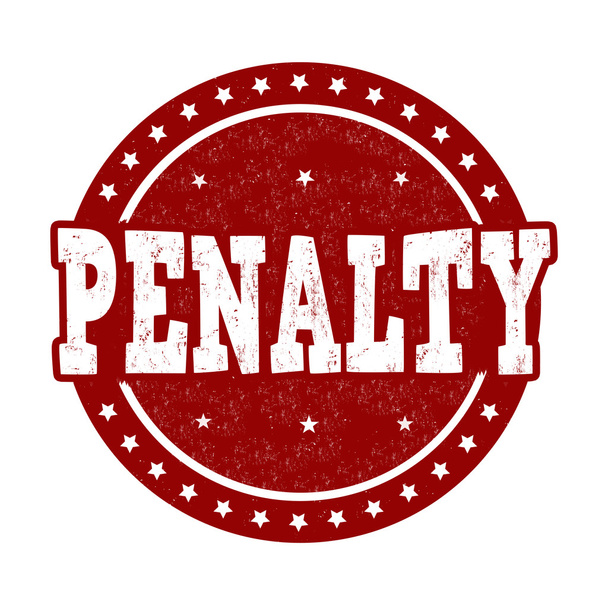 Penalty sign or stamp - Vector, Image