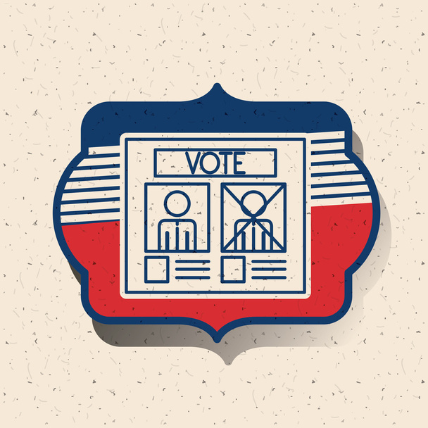 Scheda di voto all'interno del design del telaio
 - Vettoriali, immagini