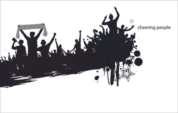 Banner das multidões
 - Vetor, Imagem