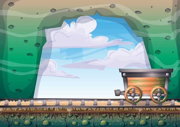 kreskówka wektor jaskini z oddzielne warstwy dla gier i animacji - Wektor, obraz