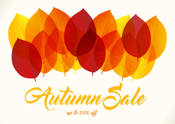 Autumn sale background - Vector, imagen