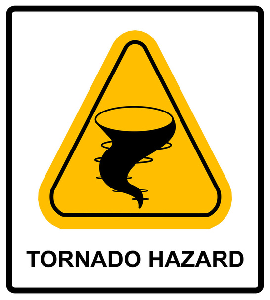 Figyelmeztető tornádó jel - Vektor, kép