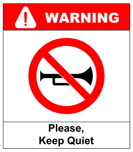 Prohibited Sign For Keep Quite. Vector illustration - Vector, Image
