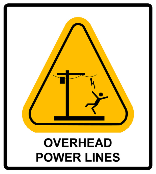 Hazardous voltage above. Vector warning banner - Vector, Image