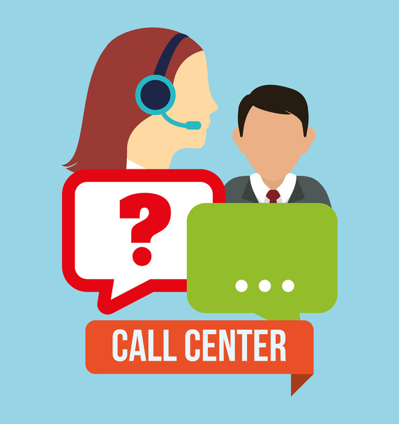 Iconos de servicio de Call Center
 - Vector, Imagen