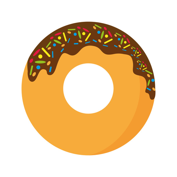 νόστιμα γλυκά ντόνατ απομονωμένες εικονίδιο - Διάνυσμα, εικόνα