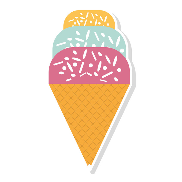 смачне солодке морозиво
 - Вектор, зображення