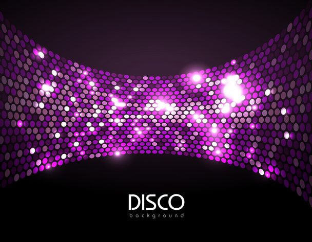Disco abstract pink neon background - Vector, imagen