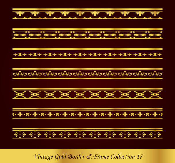 Вінтажна золота рамка рамка векторна колекція 17
 - Вектор, зображення
