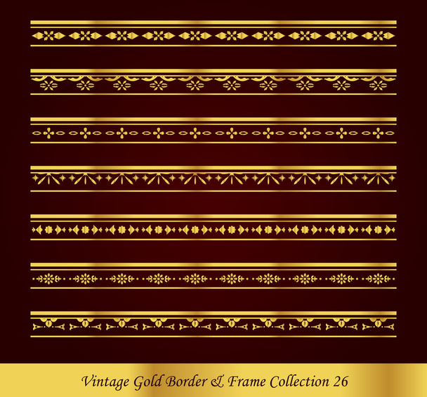 Εκλεκτής ποιότητας σύνορα χρυσό καρέ διάνυσμα συλλογή 26 - Διάνυσμα, εικόνα