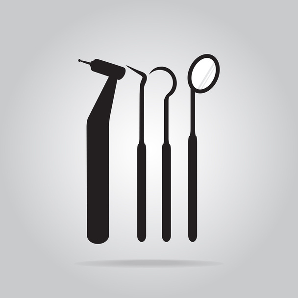 Icône des outils dentaires, illustration de l'icône des soins dentaires
 - Vecteur, image