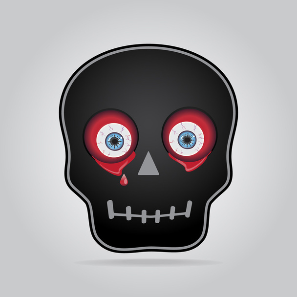 Skull halloween sign - Vector, afbeelding