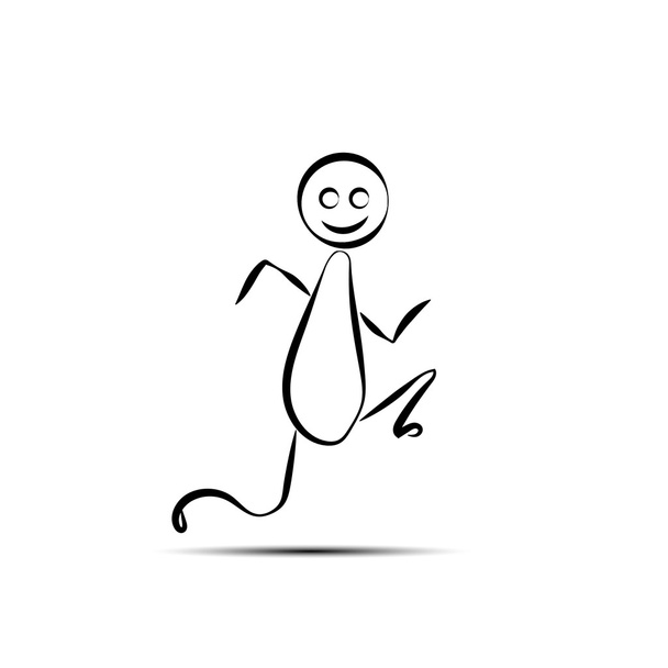 Hombre corriendo icono. ilustración vectorial
 - Vector, imagen